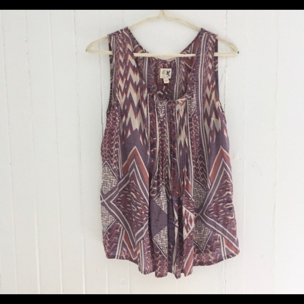 Anthropologie EDME & ESYLLTE Mixed Print Top